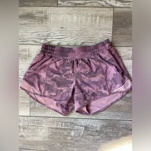 Lululemon Pink Camo Hotty Hot Shorts